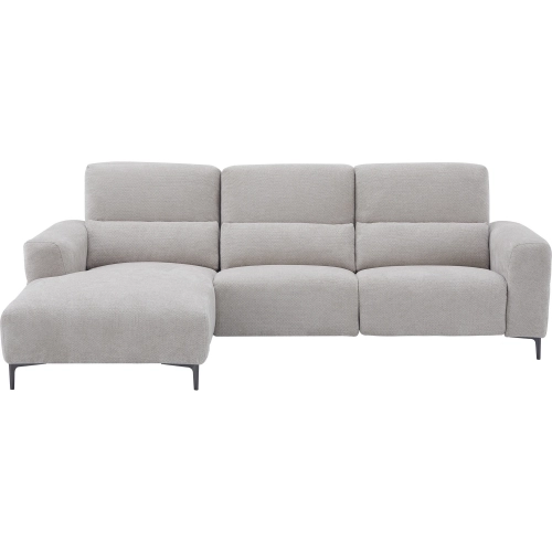 Winslow Sectional Sofa with Left Hand Facing Chaise in Light Gray Chenille Fabric